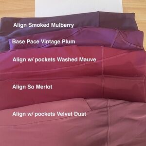 Lululemon color comparison - DUSTY PINKS! -- DO NOT BUY